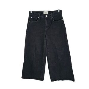 BDG Urban Outfitters Black Wide Leg Cropped Jeans Womens Size‎ 30W